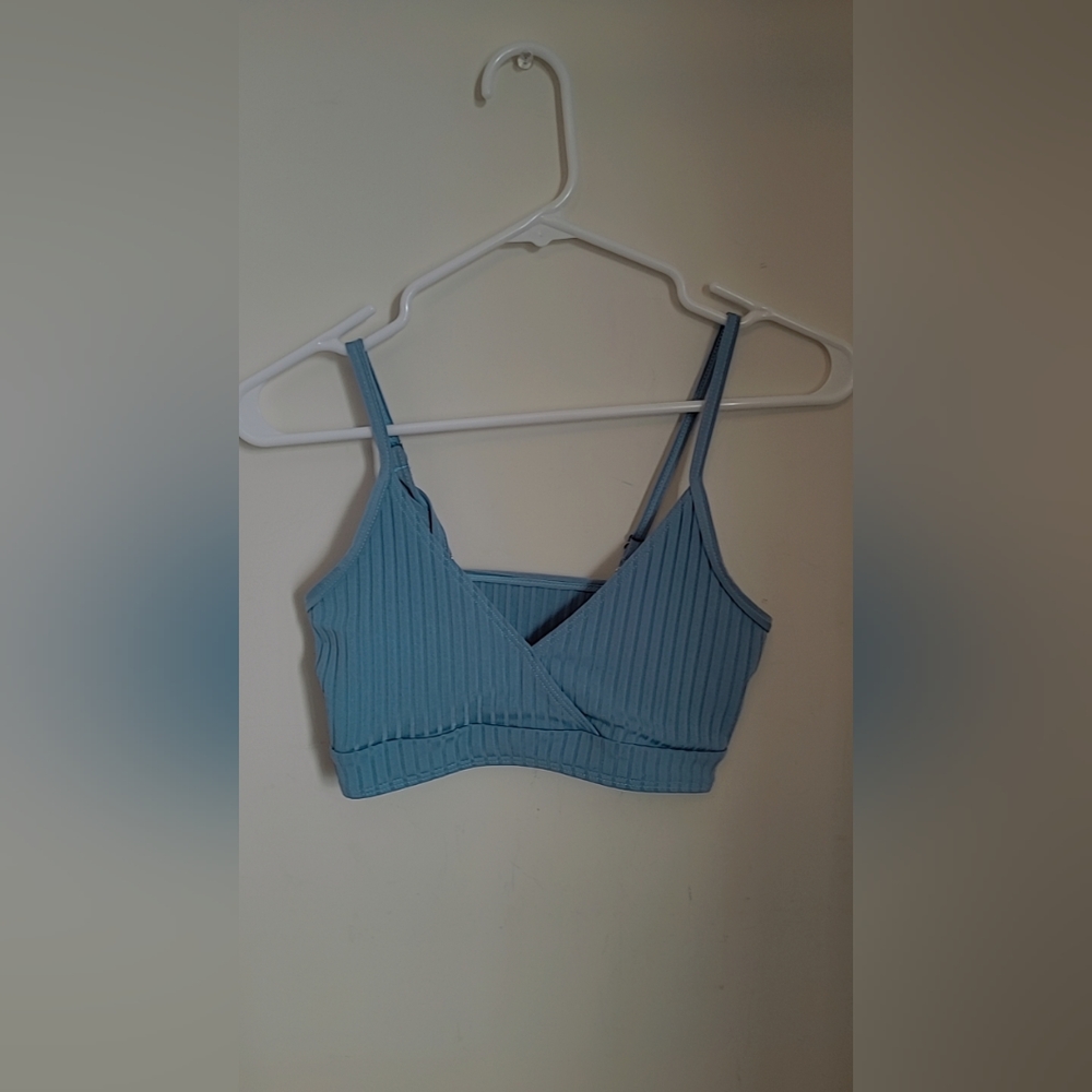 Juniors dusty baby blue swimsuit